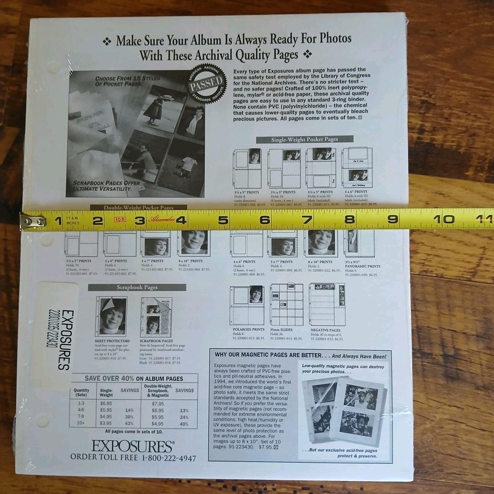 Vintage Exposures 3 Packs Magnetic Photo Album Pages Refills New Sealed NOS - Picture 9 of 9